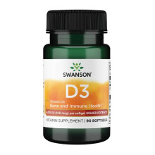 Vitamine D3 4000 UI (100 mcg) 90 gélules molles Swanson Health Products