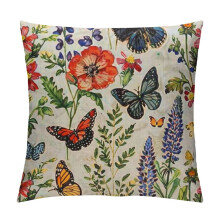 Capas de almofada decorativas para exterior – Pelúcia curta, antirrugas,
