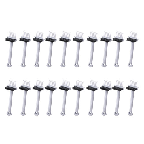 Double Side Comb Cleaner Brush Hair Removal Grime Scraping-grey