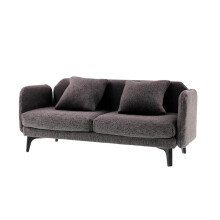 Detailed Miniature Sofa 1/12 Doll House Furniture-black gray
