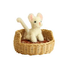 Cute Educational Dollhouses Pet Playset-Light colored rattan