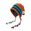 Gorro de lã tricotado com protetores de orelha e capuz com borla 1