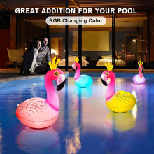 Solar-Flamingo-Poolleuchten – IP68 wasserdicht, 2er-Pack