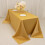 Rund Lamour satengduk i champagnefarget 307 cm 1