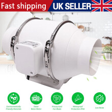 100mm 4Inch Diameter Inline Extractor Fan Bathroom Shower Ceiling Loft Mount