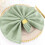 Serviettes en polyester vert sauge, carrées de 50 cm (paquet de 5) 1