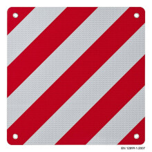 Heckwarnschild aus Aluminium, 50 x 50 cm, für Italien