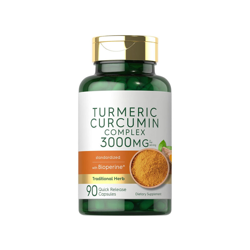Black Turmeric Curcumin With Pepper | 180 Capsules | Turmeric Complex Supplement | Non-Gmo, Gluten Free