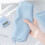 Waterproof PU Leather Pencil Case Zippered Pencil Pouches-Blue 6