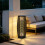 Solar Rattan LED Lantern Grey IP44 Outdoor Light 2