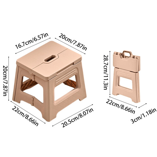 Tabouret pliant en plastique – Léger et peu encombrant, 2