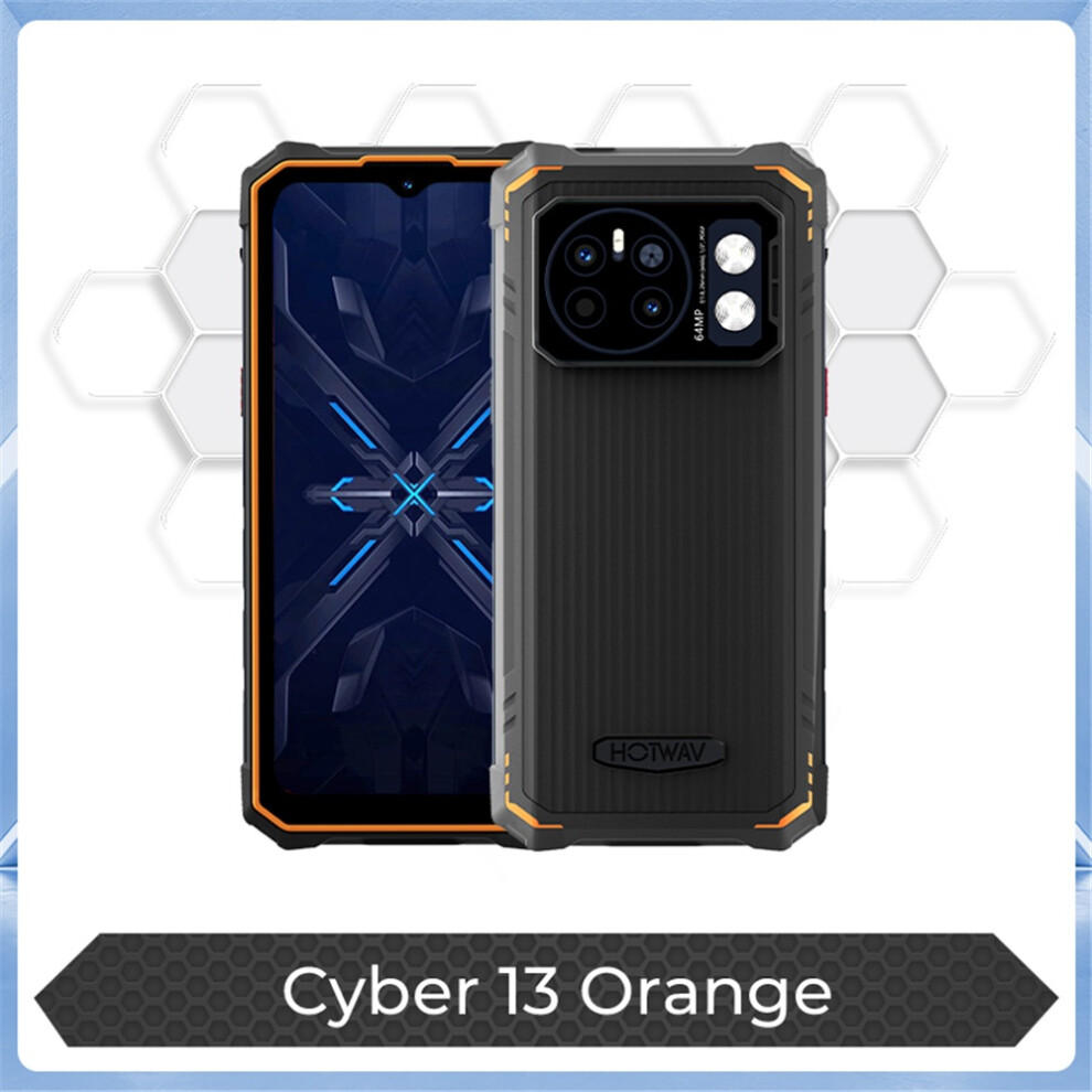 (Orange) Hotwav Cyber 13 Rugged Phone 10800Mah Massive Battery 8Gb 128Gb Smartphone 6.6'' Hd Android 14 Cellphone,Black/Orange Orange,Black 4027021857167