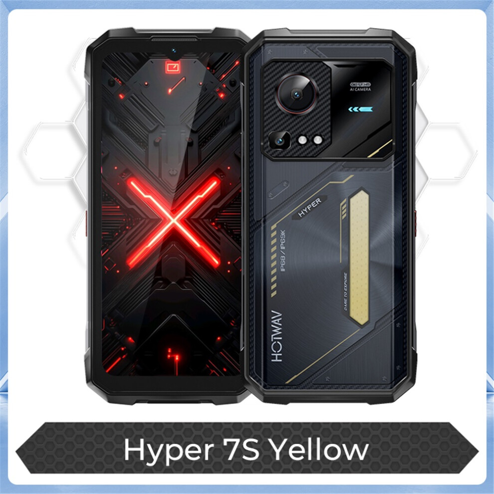 (Yellow) Hotwav Hyper 7S Rugged Phone 5G Android 15 Smartphone 6.6'' Hd 10800Mah 20W Mobile Phone 4Gb 256Gb Cellphone,Black/Yellow Black,Yellow 4027021857181