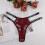 Slip perizoma da donna con inserti in pizzo e glitter 2