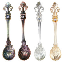 Ensemble de 4 cuillères à expresso dorées vintage ACDANC