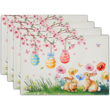 Oster-Tischsets, 4er-Set, Leinen, 30 x 45 cm