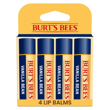 Burt's Bees 100% Natural Moisturizing Lip Balm, Vanilla Bean - 4 Tubes
