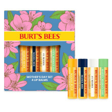 Burt's Bees Gifts Ideas - Balm Bouquet Lip Balm Set, Original Beeswax, Vanilla Bean, Cucumber Mint,Coconut & Pear Pack, 4Tubes, 0.15 oz (Balm Bouquet)
