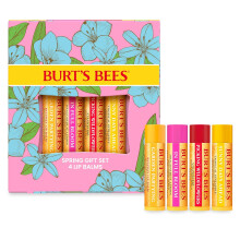 Burt's Bees Gifts Ideas - In Full Bloom Lip Balm Set, Original Beeswax, Dragonfruit Lemon, Tropical Pineapple & Strawberry, 4 Tubes, 0.15 oz.