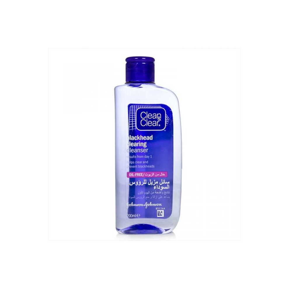 Clean & Clear Blackhead Clearing Cleanser | Acne Prone Skin Cleanser, Deep Cleansing Face Wash, Oil Control Cleanser - 200ml