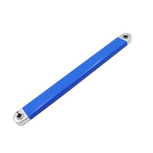 15 Inch Blue Adjustable Extension Wrench With 4Pcs Adapters Universal Dual End Ratchet Wrench
