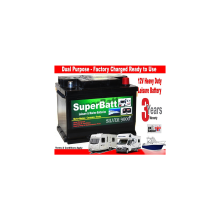 12V 65AH Leisure Battery Low Height L243mm X W175mm X H175mm SuperBatt LH65