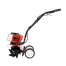 52CC 1700W Garden Gasoline Tiller Cultivator 2-stroke Garden Loosening Soil Machine Gas Powered Rototiller