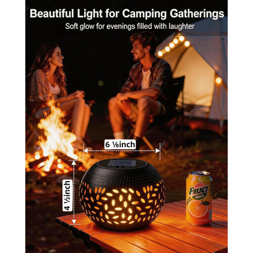 Solar Table Lamp Outdoor proof-dancing Flashing Flame 2