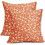 Fodere per cuscini arancioni con stampa floreale, 45x45 cm (2 pezzi) 1