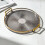 Round Plastic Serving Tray with Handles, Gold 5