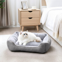 70X60cm Soft Plush Pet Bed with Anti-Slip Bottom