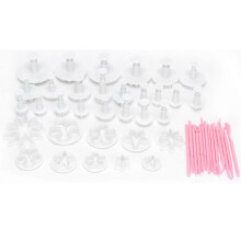 47Pcs Cake Embossing Molds: Fondant, Cookies, Cupcake Decorating Tools for Creative Desserts