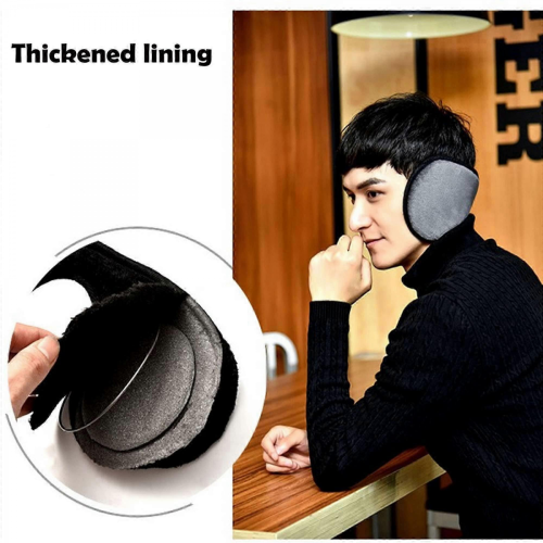 2 τεμάχια θερμαντικά αυτιών από fleece, παχιά αντιανεμικά θερμαντικά αυτιών, 1