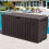 Outdoor Storage Box Espresso 75 Gallon Waterproof with 2