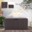 Outdoor Storage Box Espresso 75 Gallon Waterproof with 4