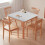 Square Stretch Tablecloth - Polyester, 86 cm, White 2