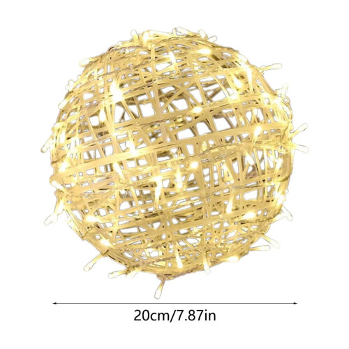 Sfera di Natale solare bianca a LED per esterni (1 pezzo) 2