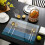 Lot de 6 sets de table rétro en bois de grange, 45 x 30 cm, polyester 4
