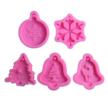 5pcs Christmas Cake Molds Cake Baking Moulds Reusable Cupcake Making Tool Baking Supplies Kitchen Utensil for Home