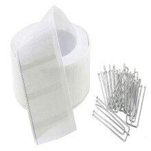 6 Meter Curtain Pleat Tape Pleater Tape compatible with Curtains Included 15Pcs 4 Prongs Curtain Pleater Hooks Curtain Accessories