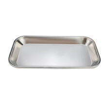 Bandejas metálicas para procedimientos dentales, bandeja de acero inoxidable, estación de laboratorio, organizador de baño, plato multiusos