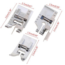 3pcs Stitch in Ditch Foot 1/4 Inch Quilting Patchwork Presser Foot Set Multifunction compatible with Household Sewing Machines