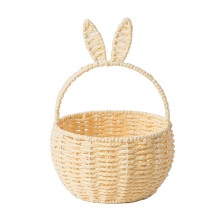 Aufbewahrungsbox aus Papierseil mit Hasenohren, eleganter Blumenkorb, platzsparender Organizer für Obst und Snacks, geeignet für den Haushalt