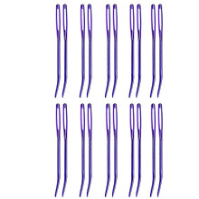 20 teiliges Set gebogener Nadeln mit großem Öhr, Stricknadeln, Nähnadeln, Stopfnadeln, leicht einzufädeln