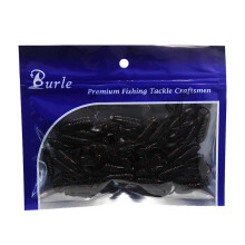 50 stuks zachte, kleurrijke 4 cm lange swimbaits met 3D-oog en lange golvende staart, geschikt voor het vissen op forel en roodbaars.