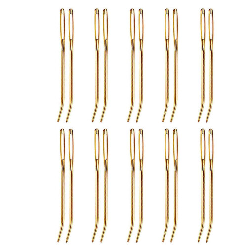 20x Large Eye Curved Needle Multifunctional Sewing Needle Darning Needle Easy to Thread Sweater Stitching Needle