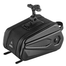 Fahrradtasche kompatibel mit Gepäckträger, 2,6 l, Hartschalen, wasserdicht, Gepäckträgertasche, Satteltasche mit Reflektoren