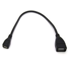 USB 2.0 Female to Micro USB Female Extension Adapter Laptop PC Charger Data Transmission Extension Converter compatible with Phone
