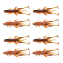 8 Stück weiche Krebsimitationen, künstliche Angelköder aus Kunststoff, geeignet für Karpfen, Barsch und Fische
