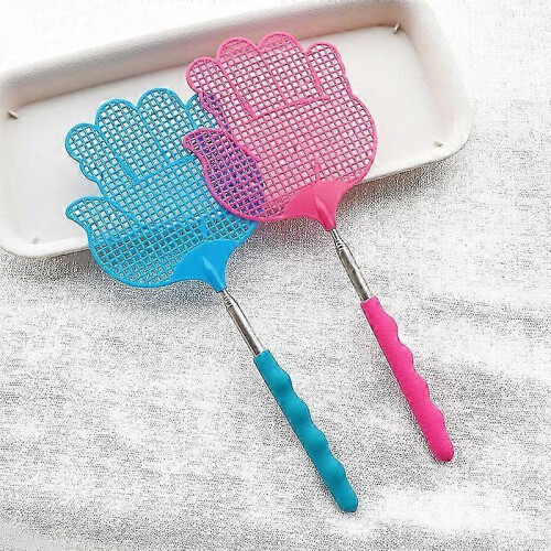 2-Pack Retractable Fly Swatters - Random Colors, Kitchen Pest Control